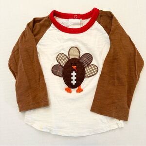 Mud Pie Thanksgiving Football Turkey Tee